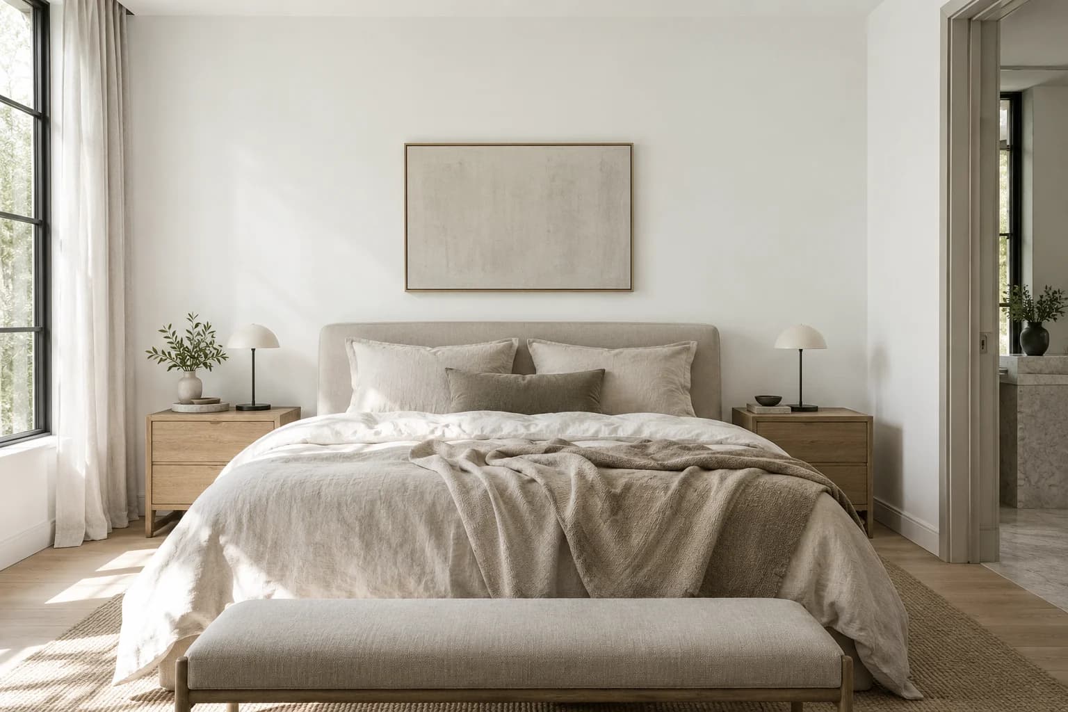 Bedroom featuring Delicate White paint