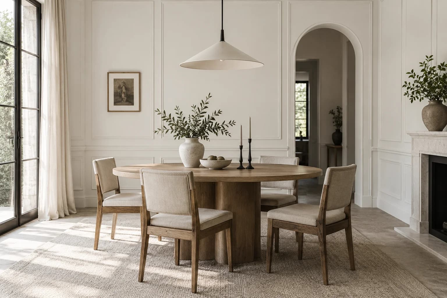 Dining room featuring Delicate White paint