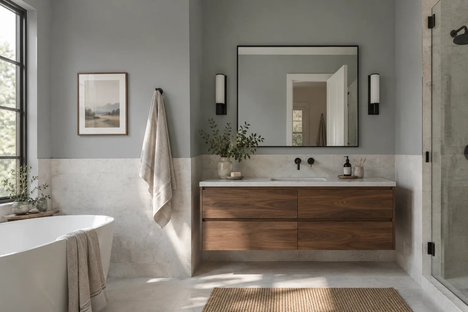 Bathroom featuring Flagstone paint