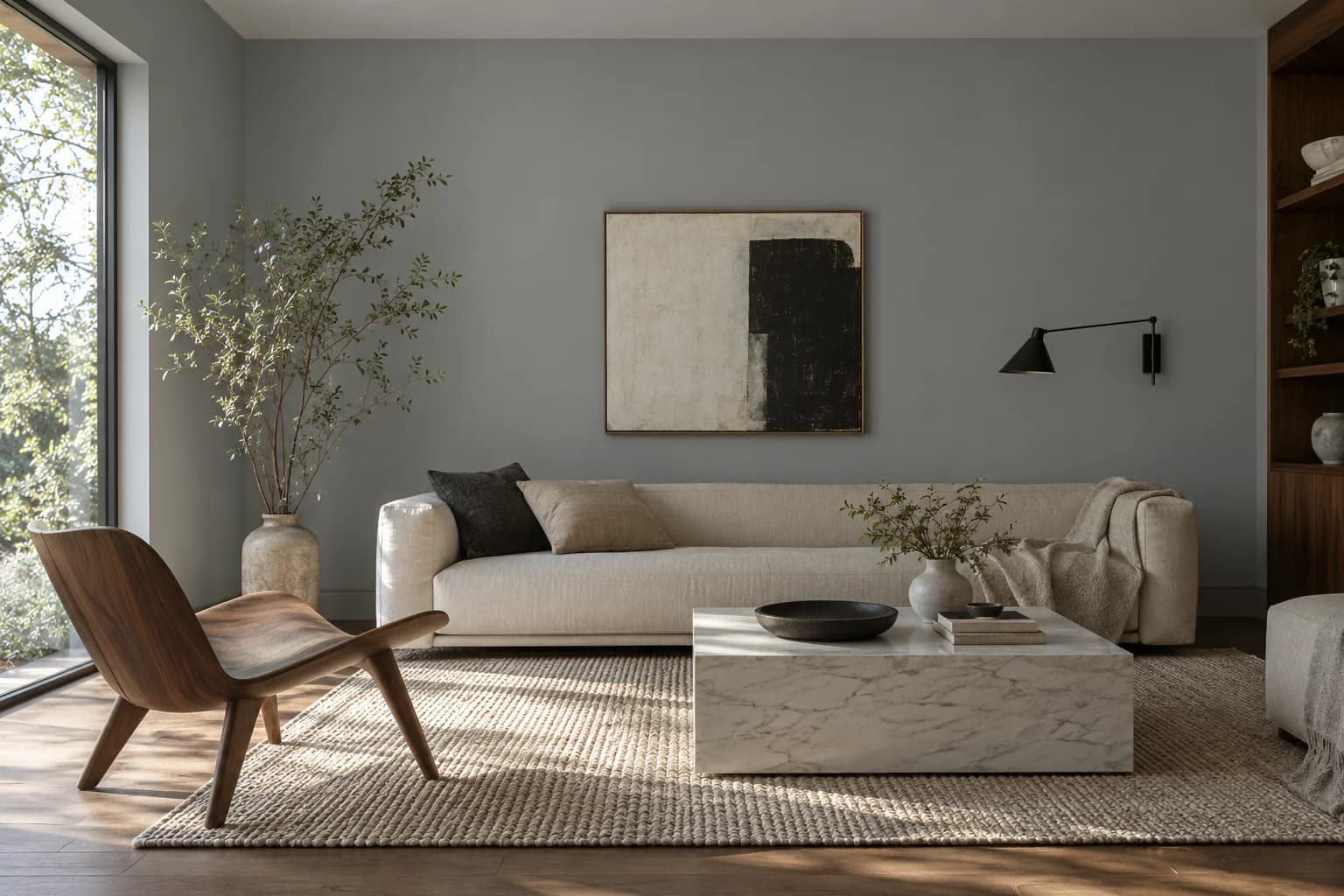 Living room featuring Flagstone paint