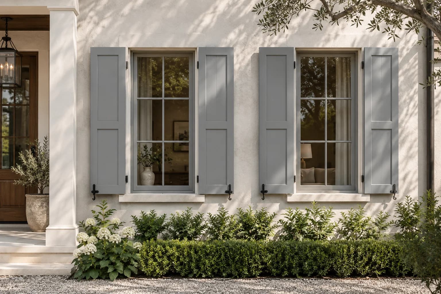 Shutters & trim featuring Flagstone paint