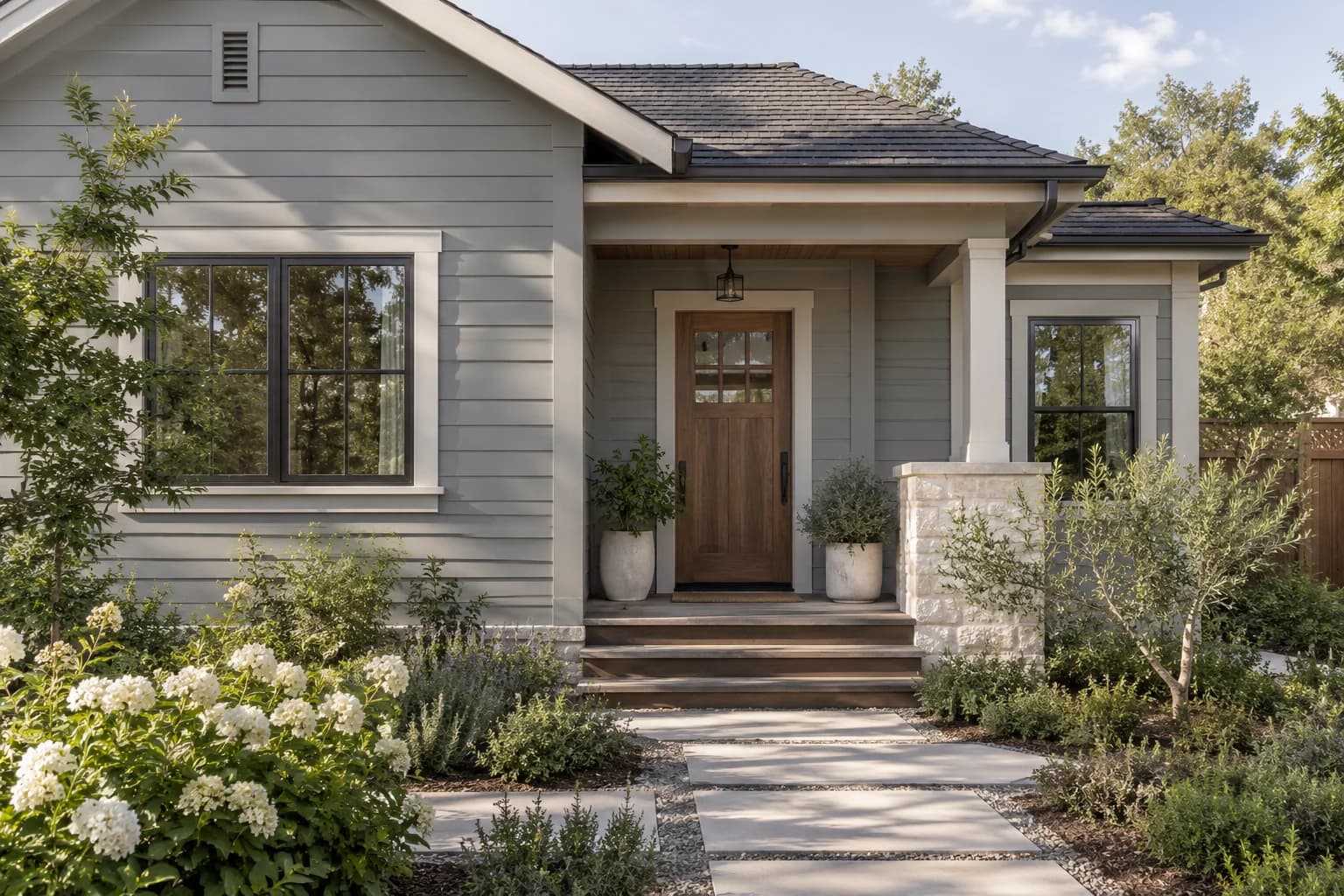 Siding featuring Flagstone paint