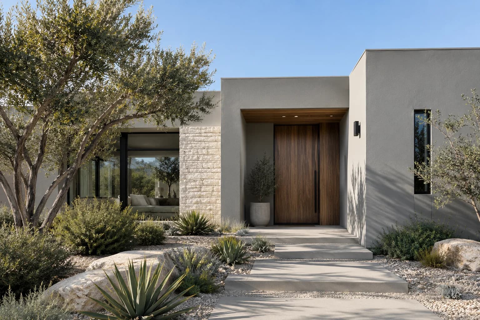 Stucco featuring Flagstone paint