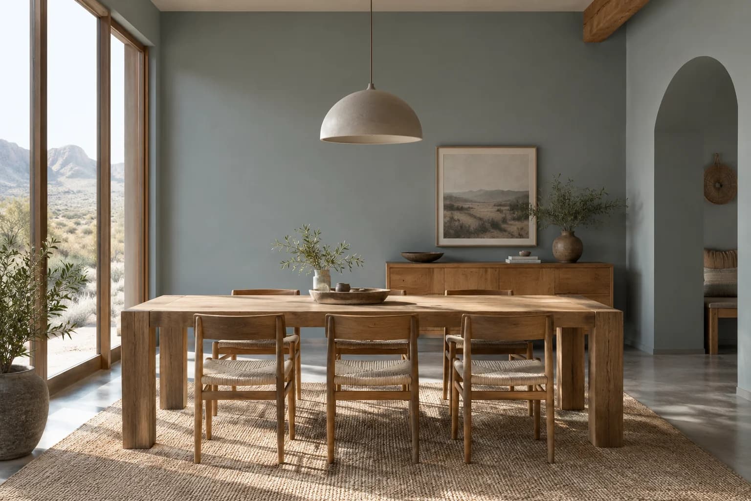 Dining room featuring Garrison Gray paint