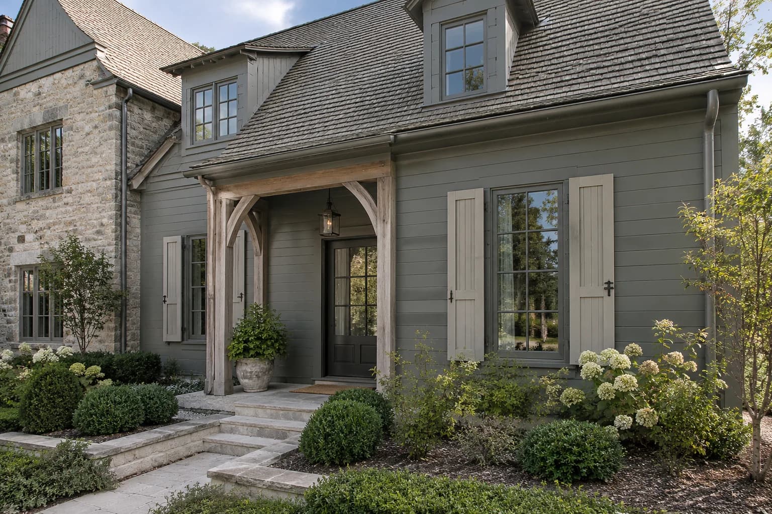 Siding featuring Garrison Gray paint