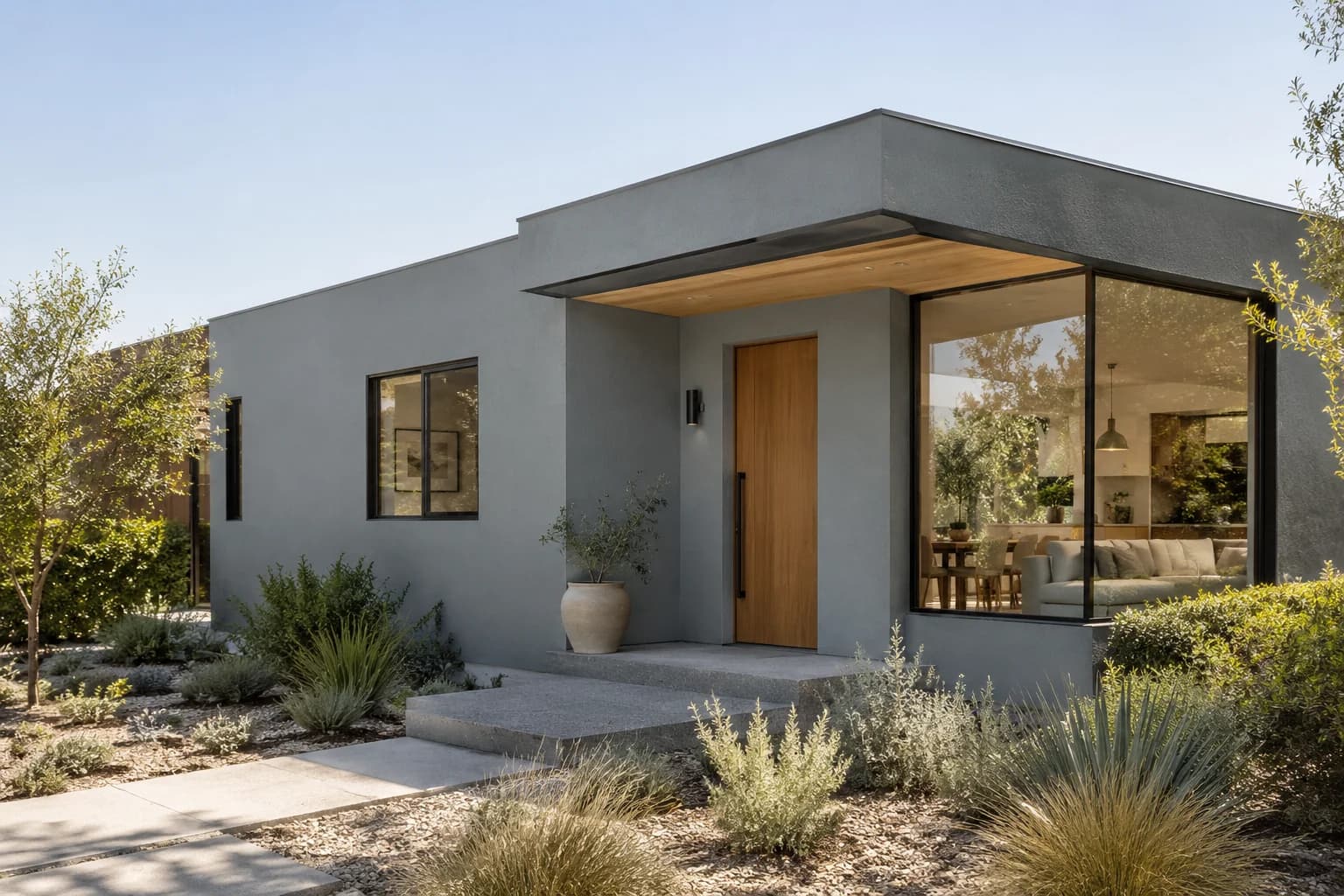 Stucco featuring Garrison Gray paint