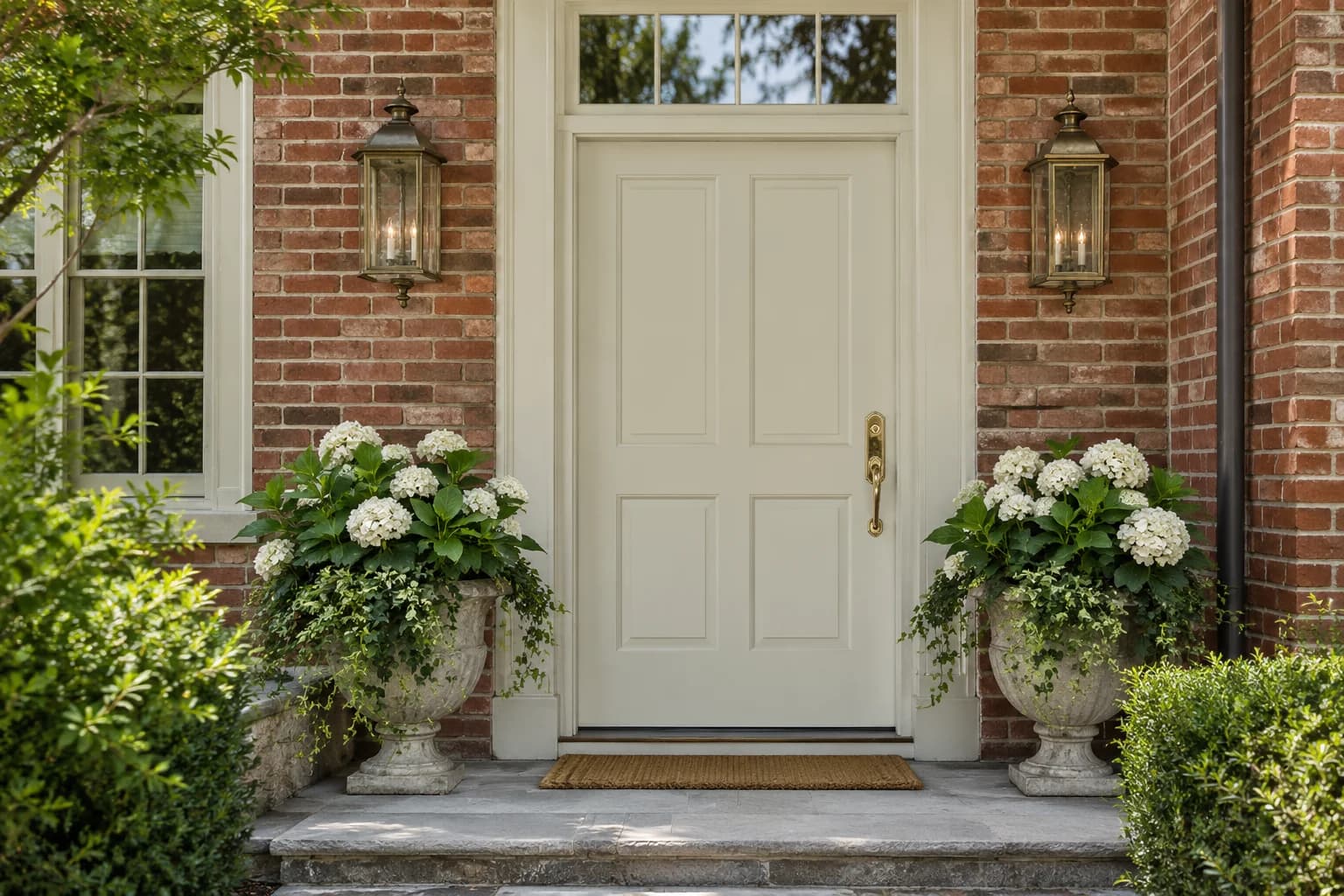 Front door featuring Oatmeal paint