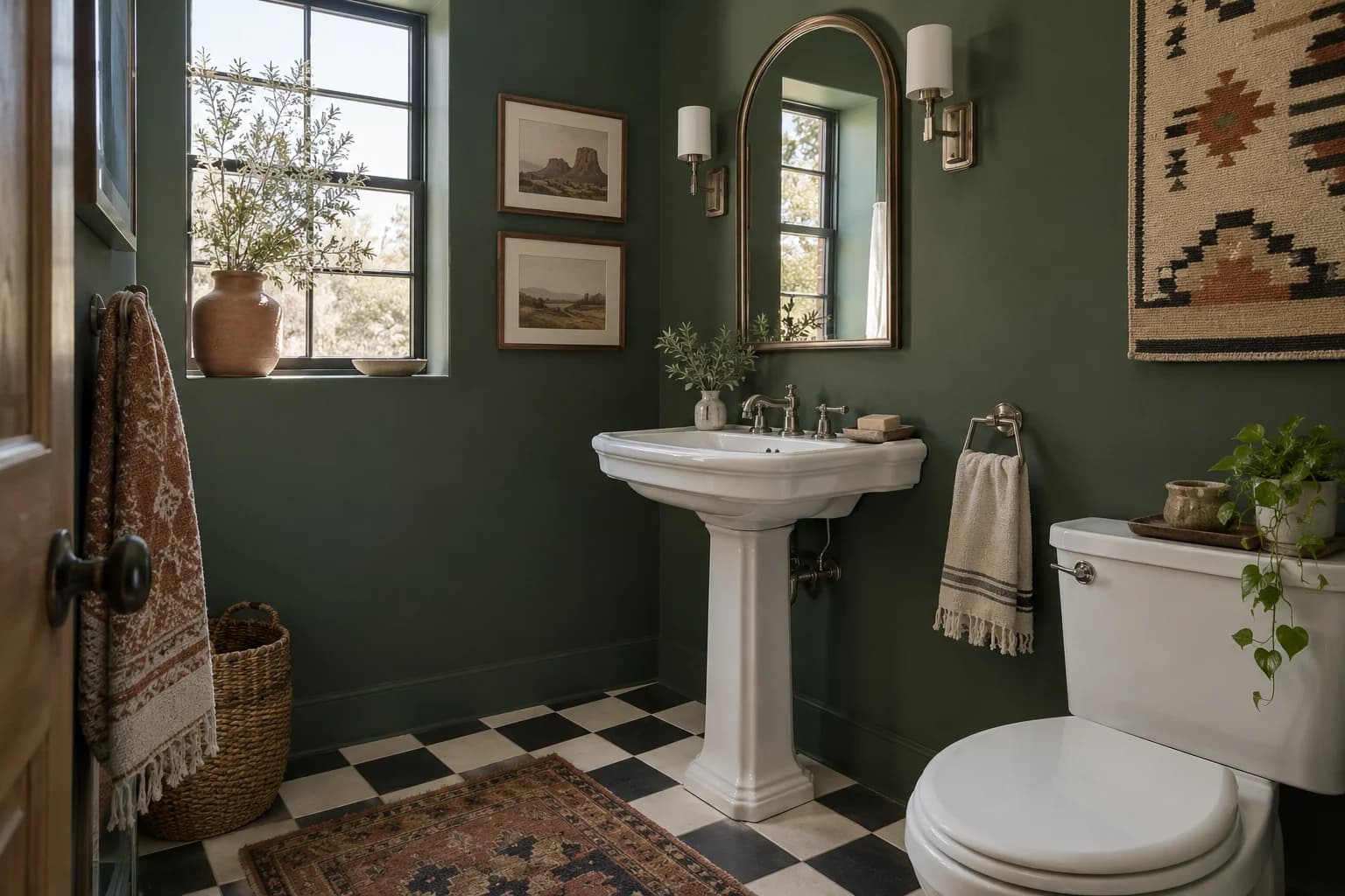 Bathroom featuring Pine Forest paint