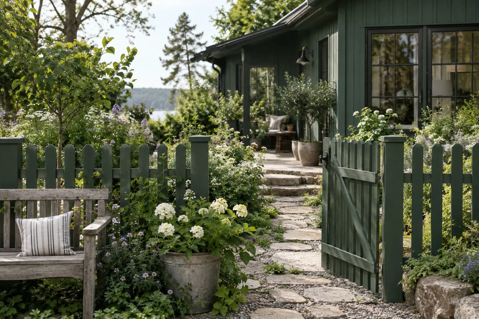 Fences & garden structures featuring Pine Forest paint