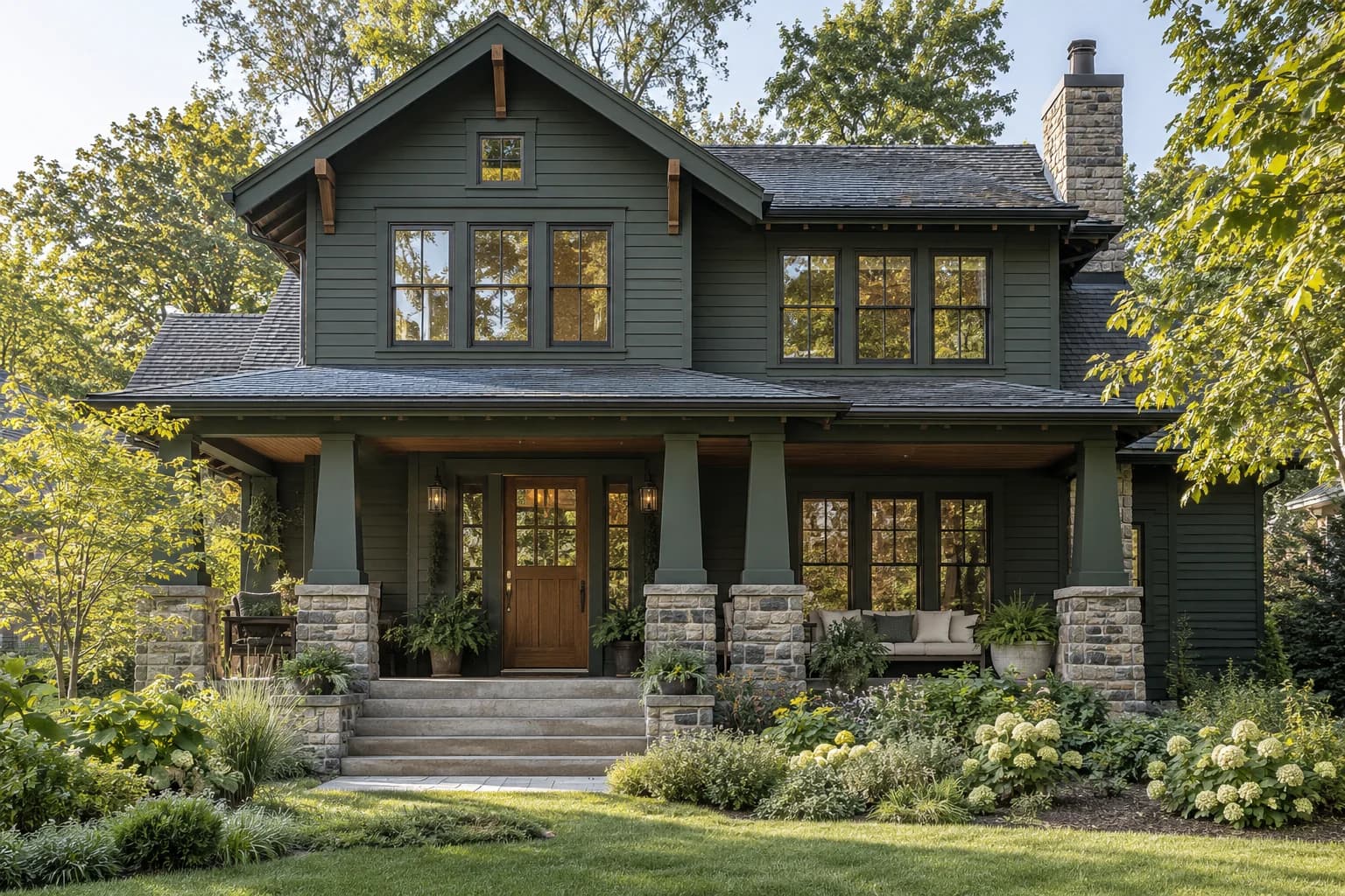 Siding featuring Pine Forest paint