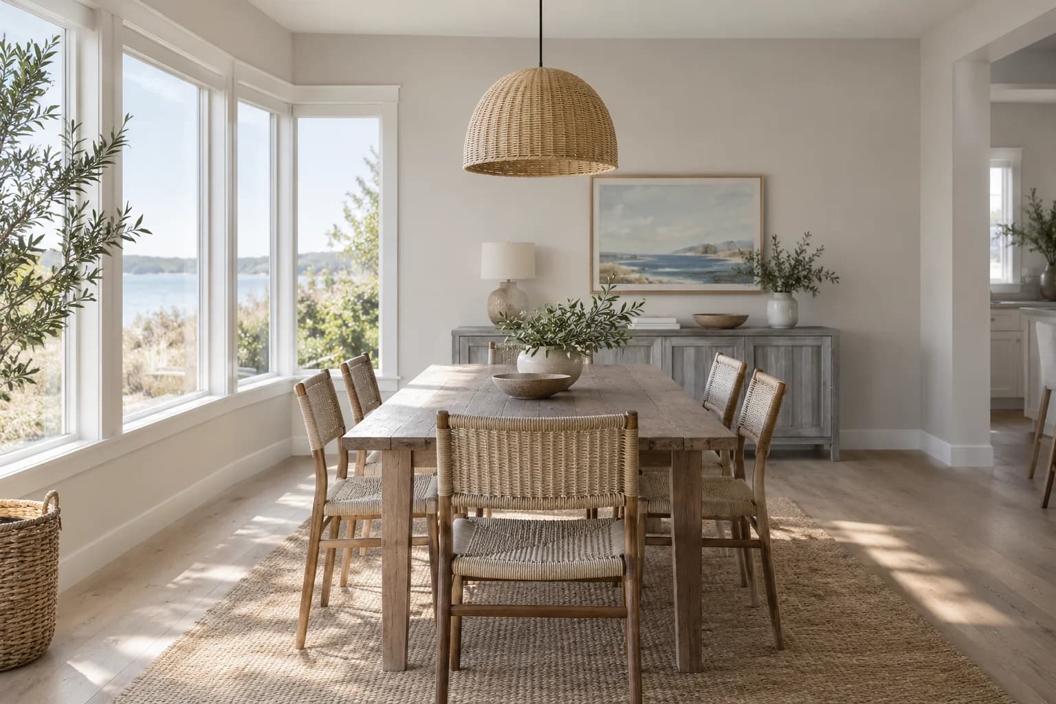 Dining room featuring Silent Smoke paint