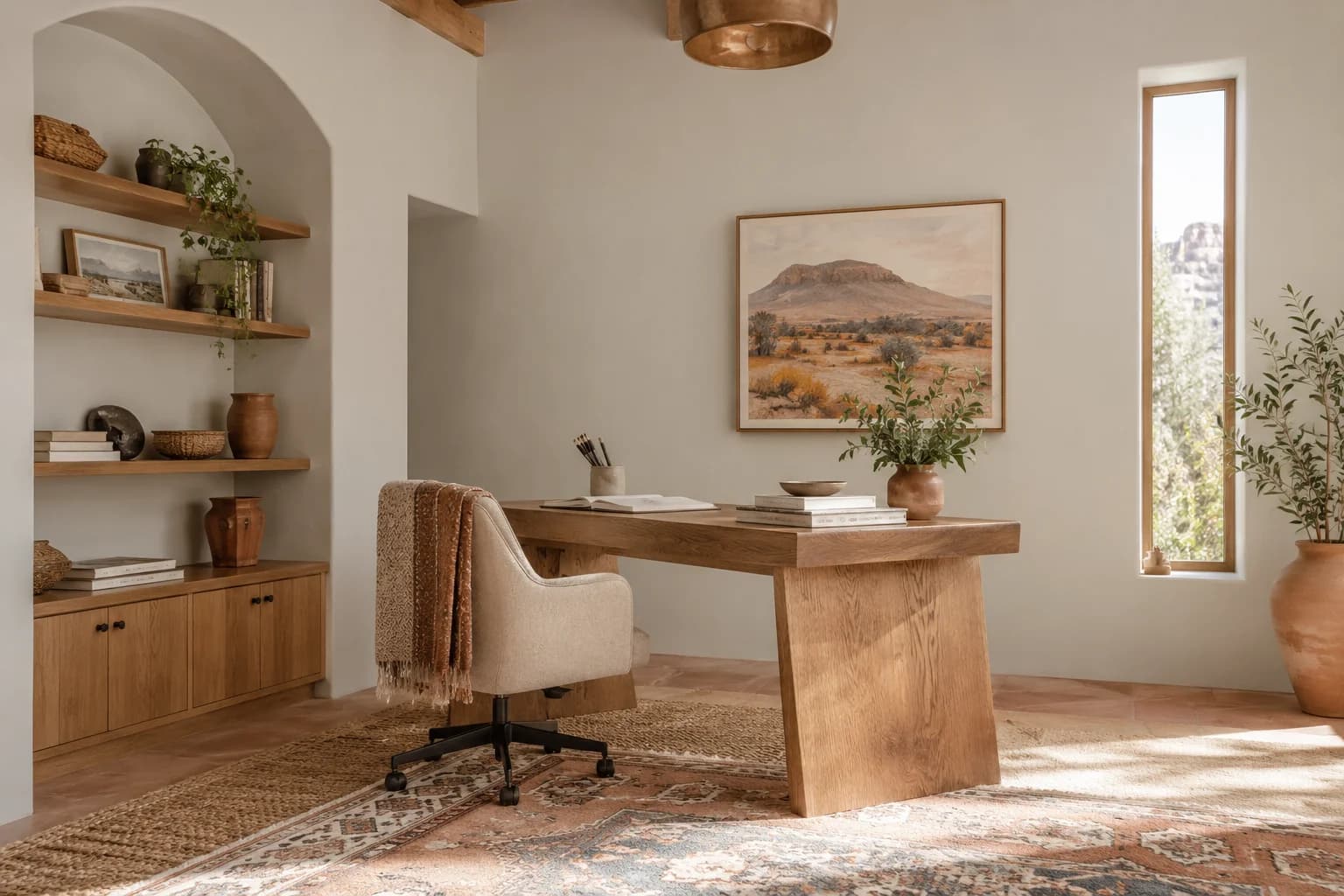 Home office featuring Silent Smoke paint