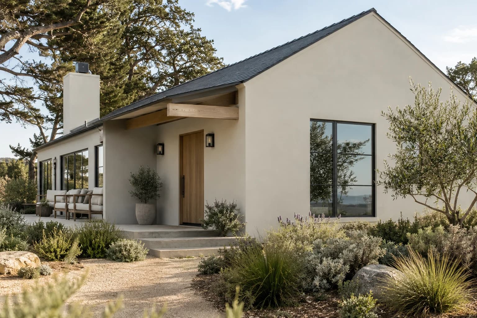 Stucco featuring Silent Smoke paint