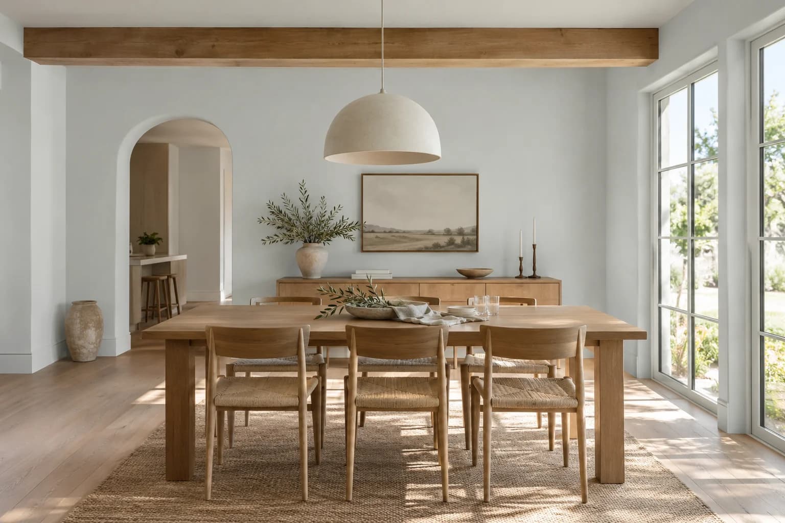 Dining room featuring Thin Ice paint
