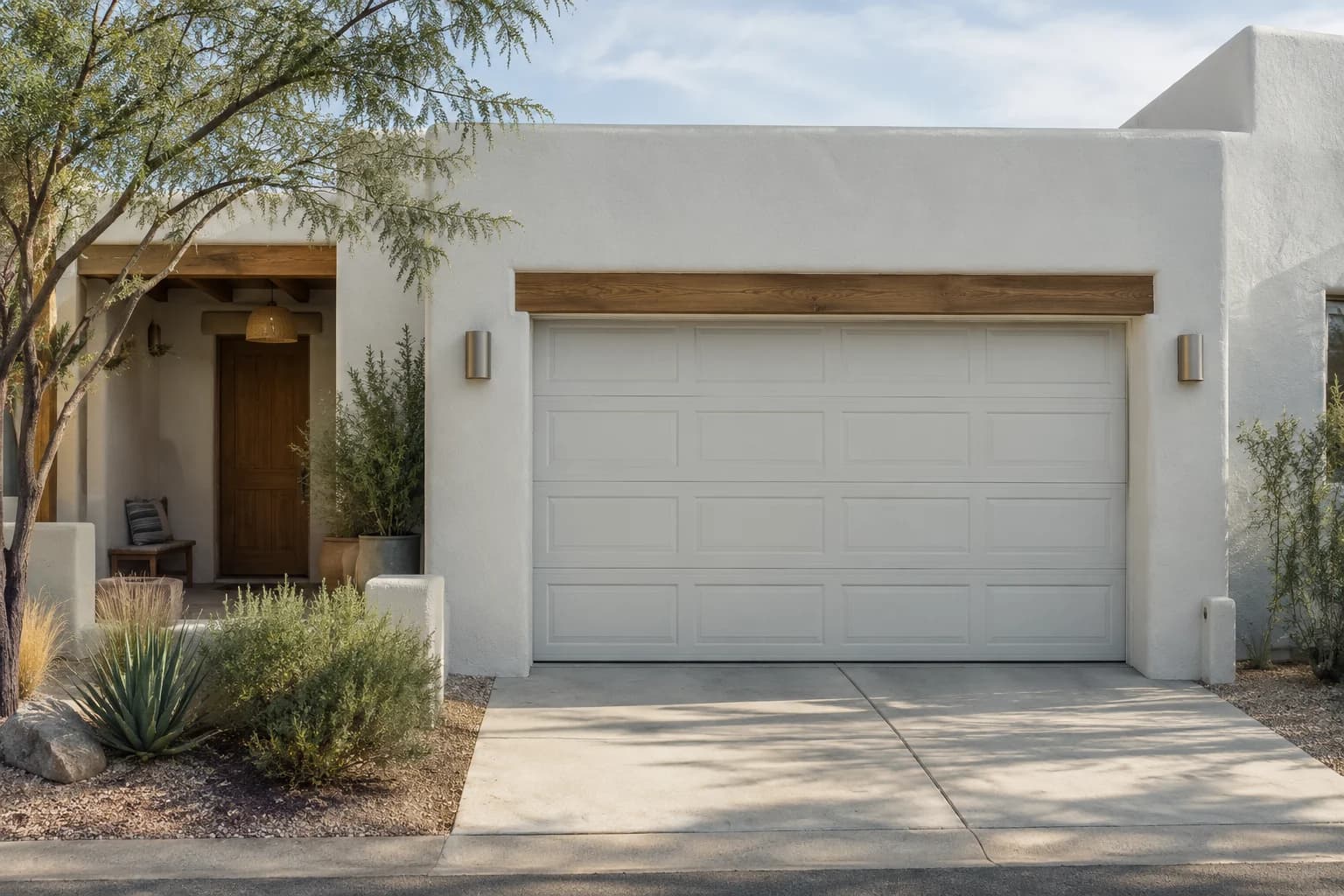 Garage door featuring Thin Ice paint