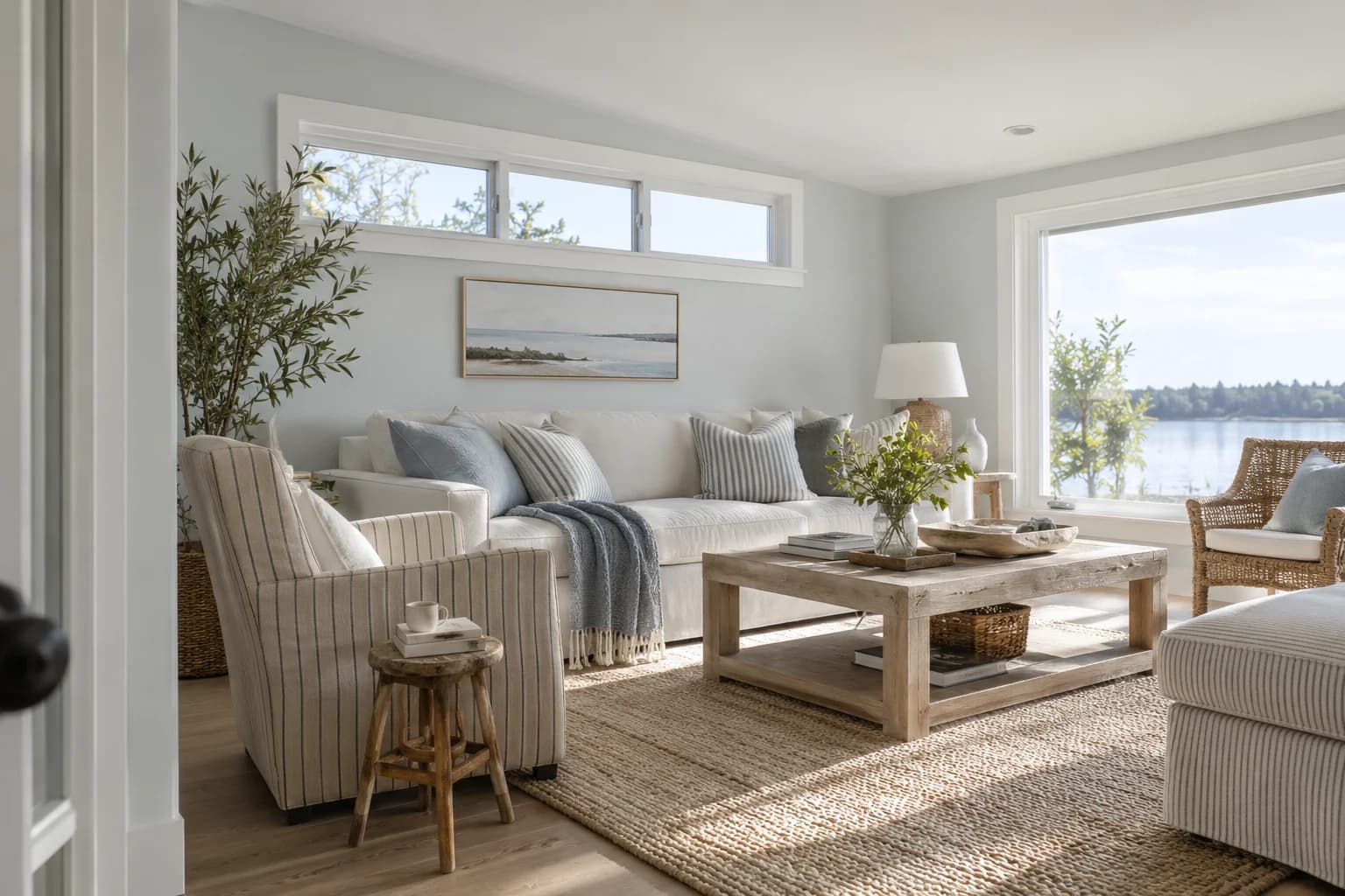 Thin Ice walls in a coastal living room