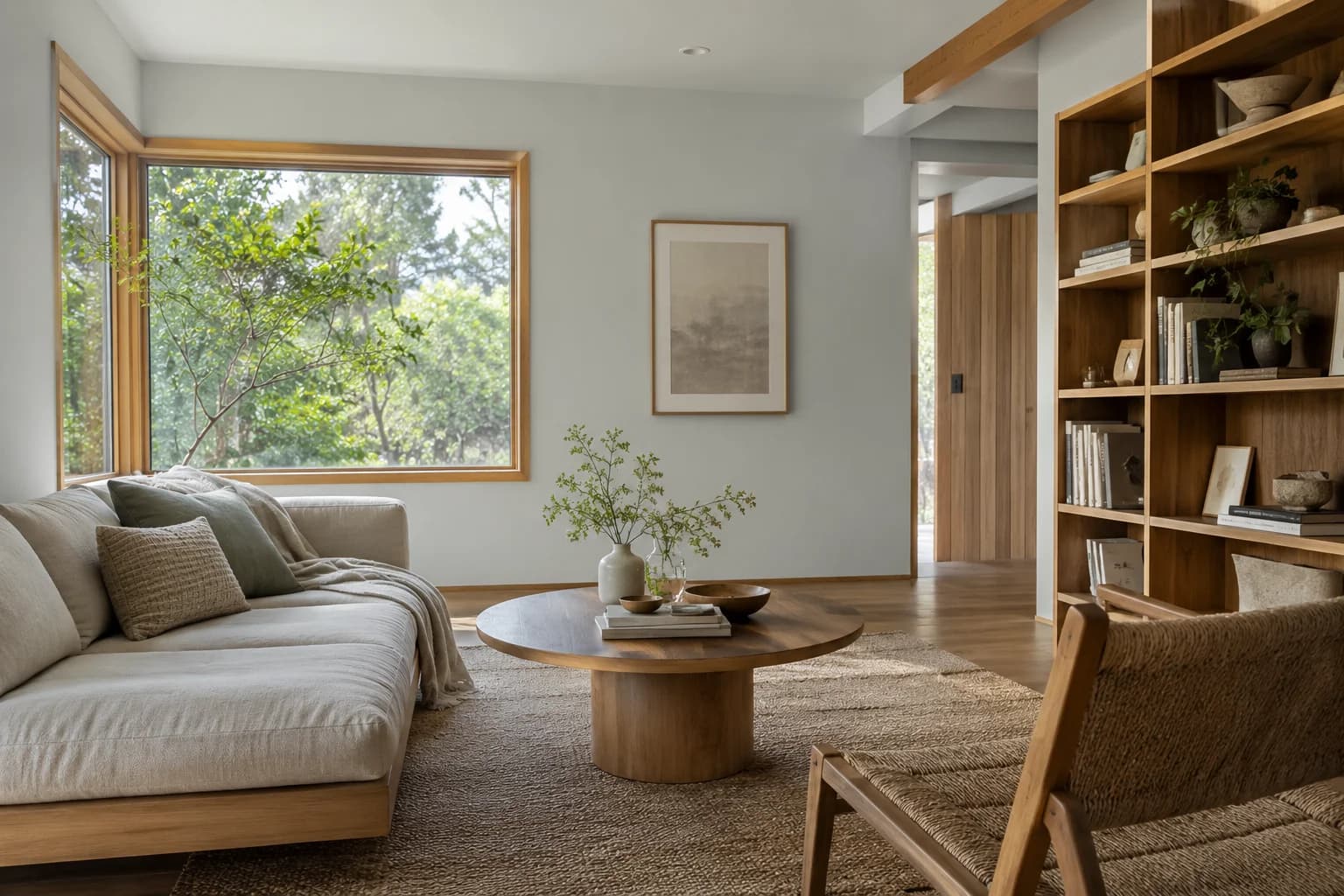 Living room featuring Thin Ice paint