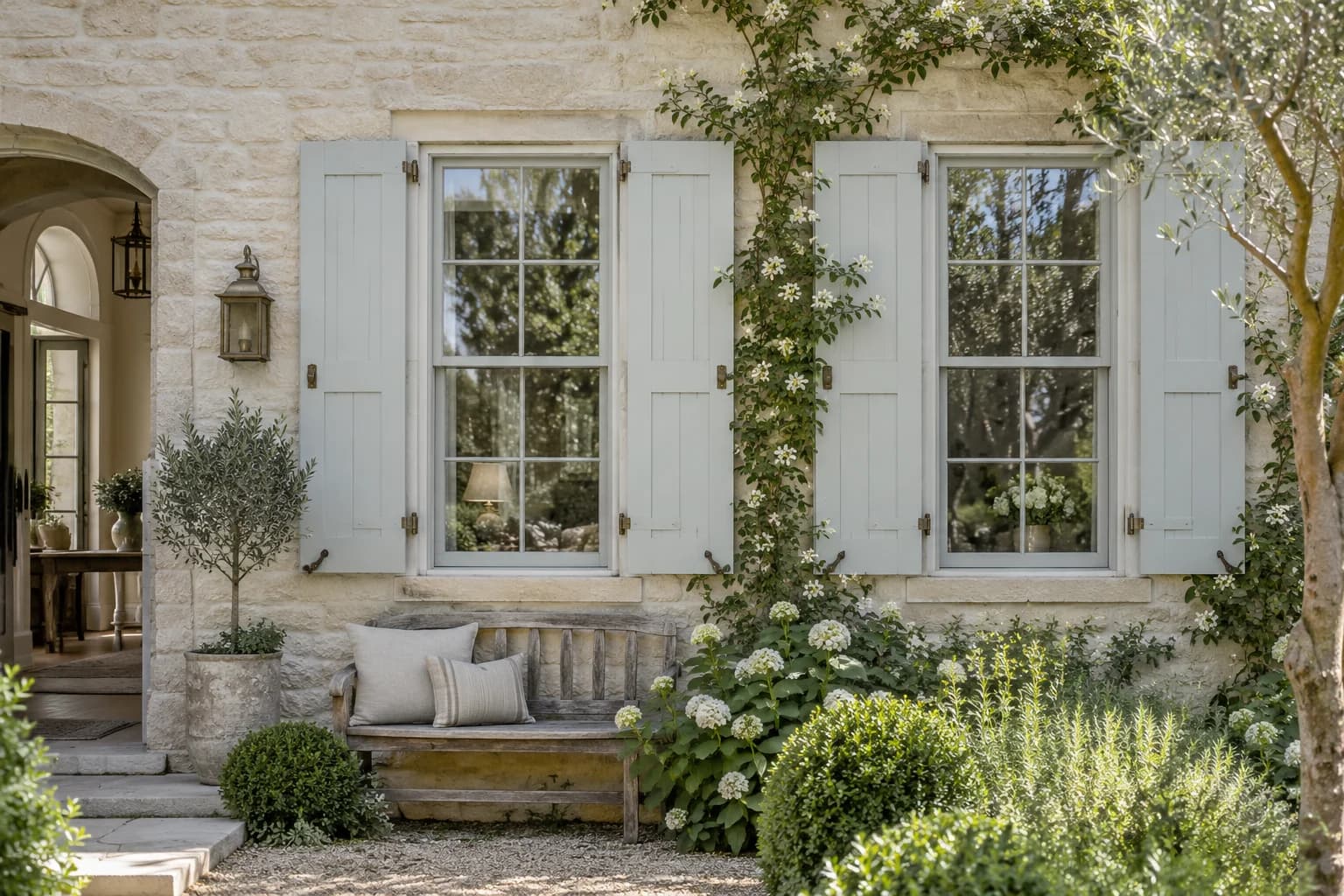 Shutters & trim featuring Thin Ice paint