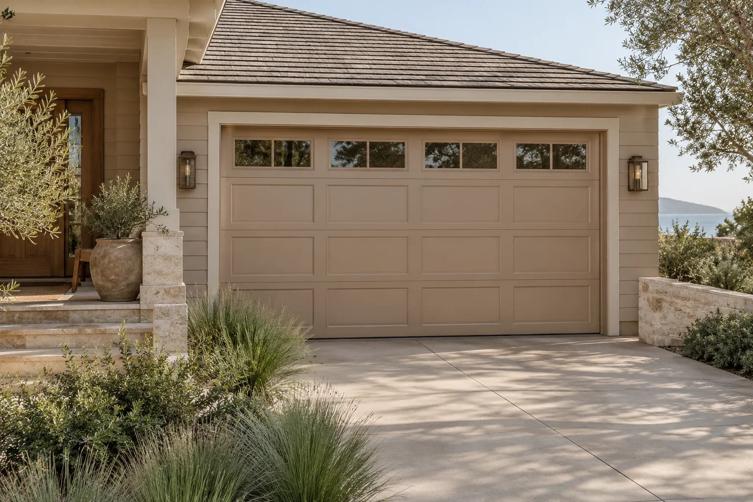 Garage door featuring Transcend paint