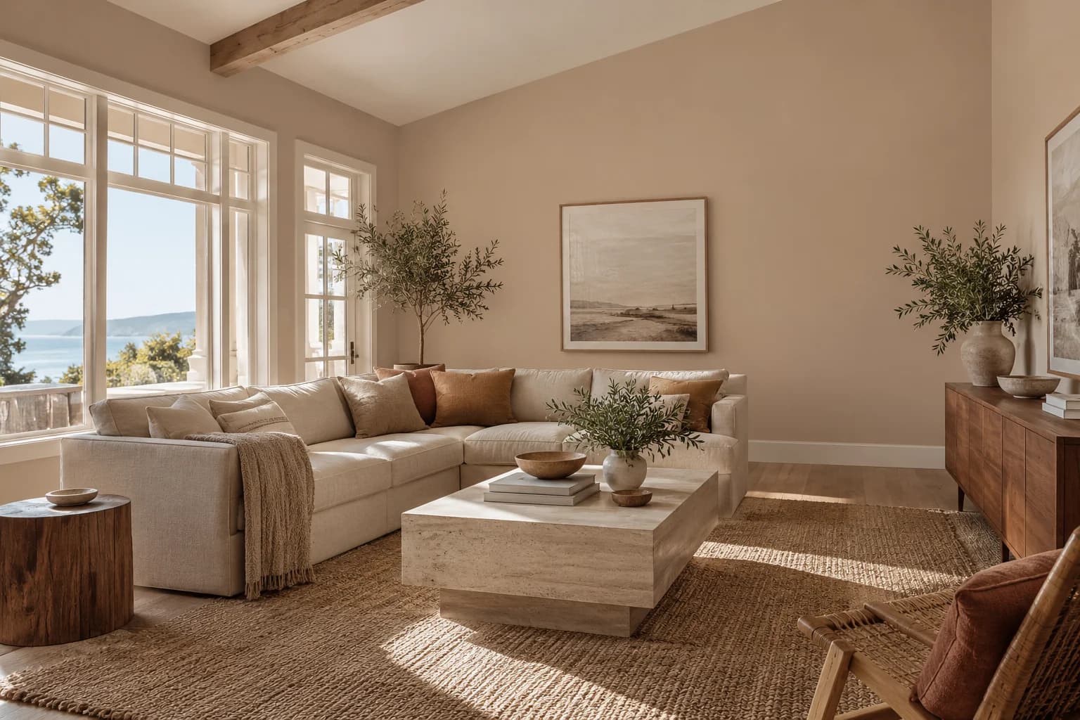 Transcend walls in a desert modern living room