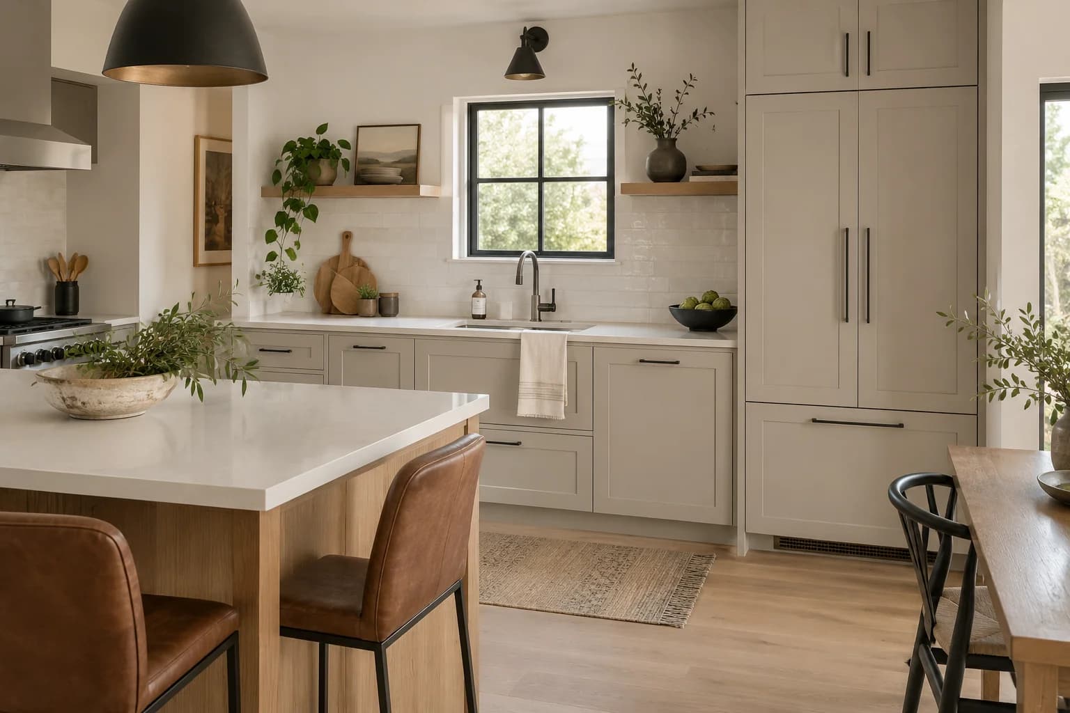 Kitchen cabinets featuring Whiskers paint