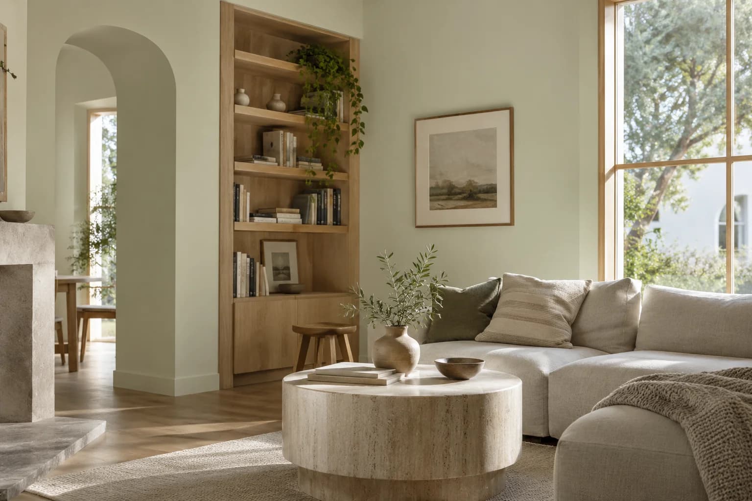 Living room featuring White Sage paint