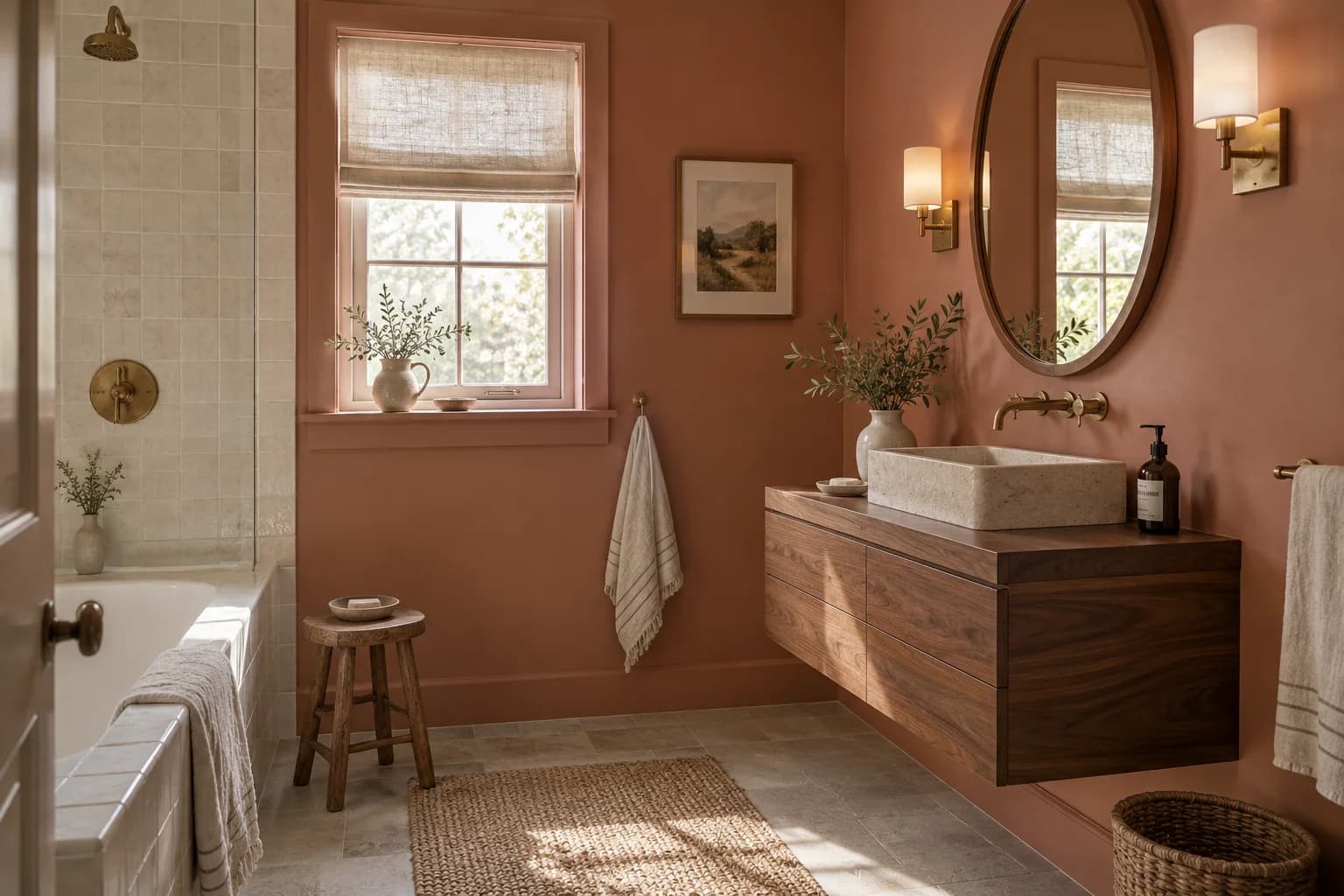 Bathroom featuring Red Earth paint