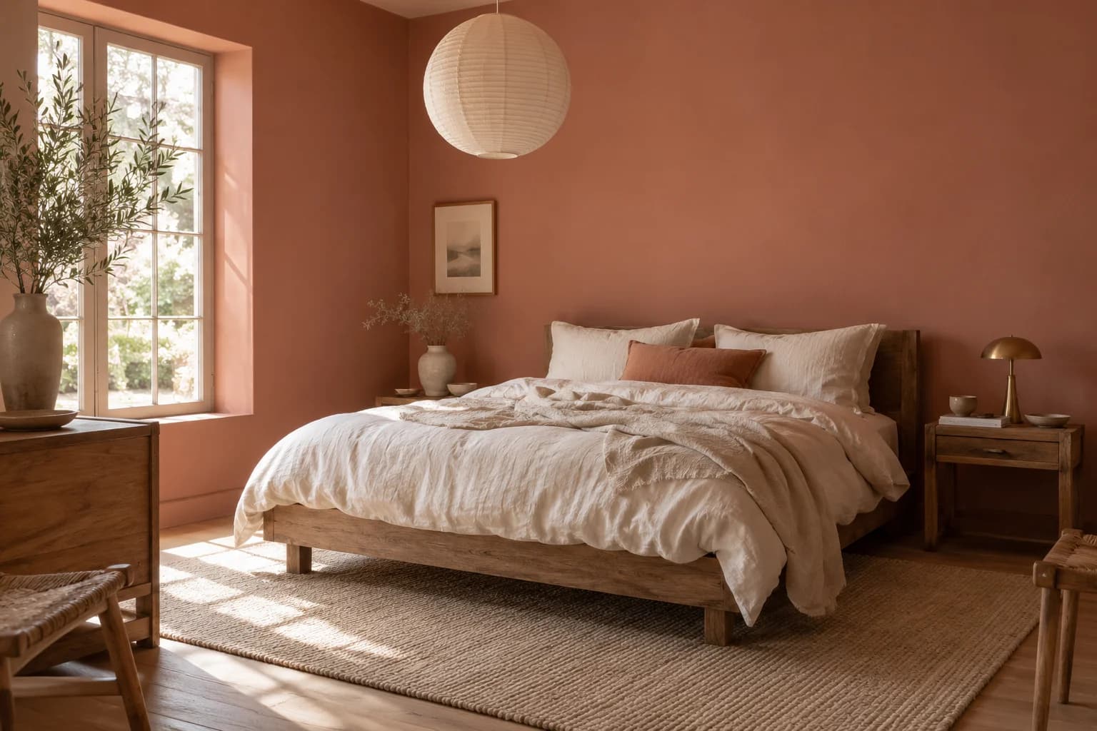 Bedroom featuring Red Earth paint