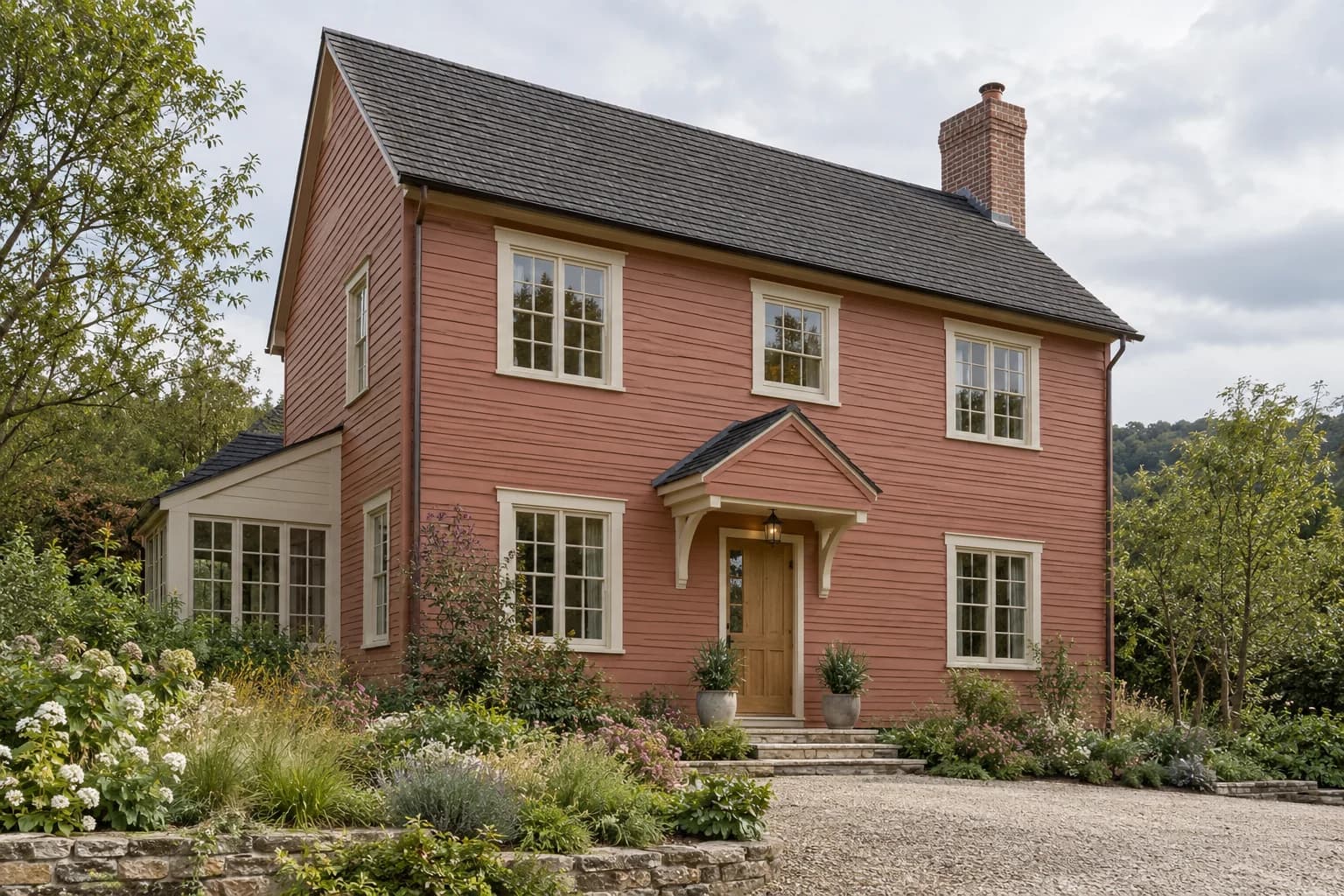 Siding featuring Red Earth paint