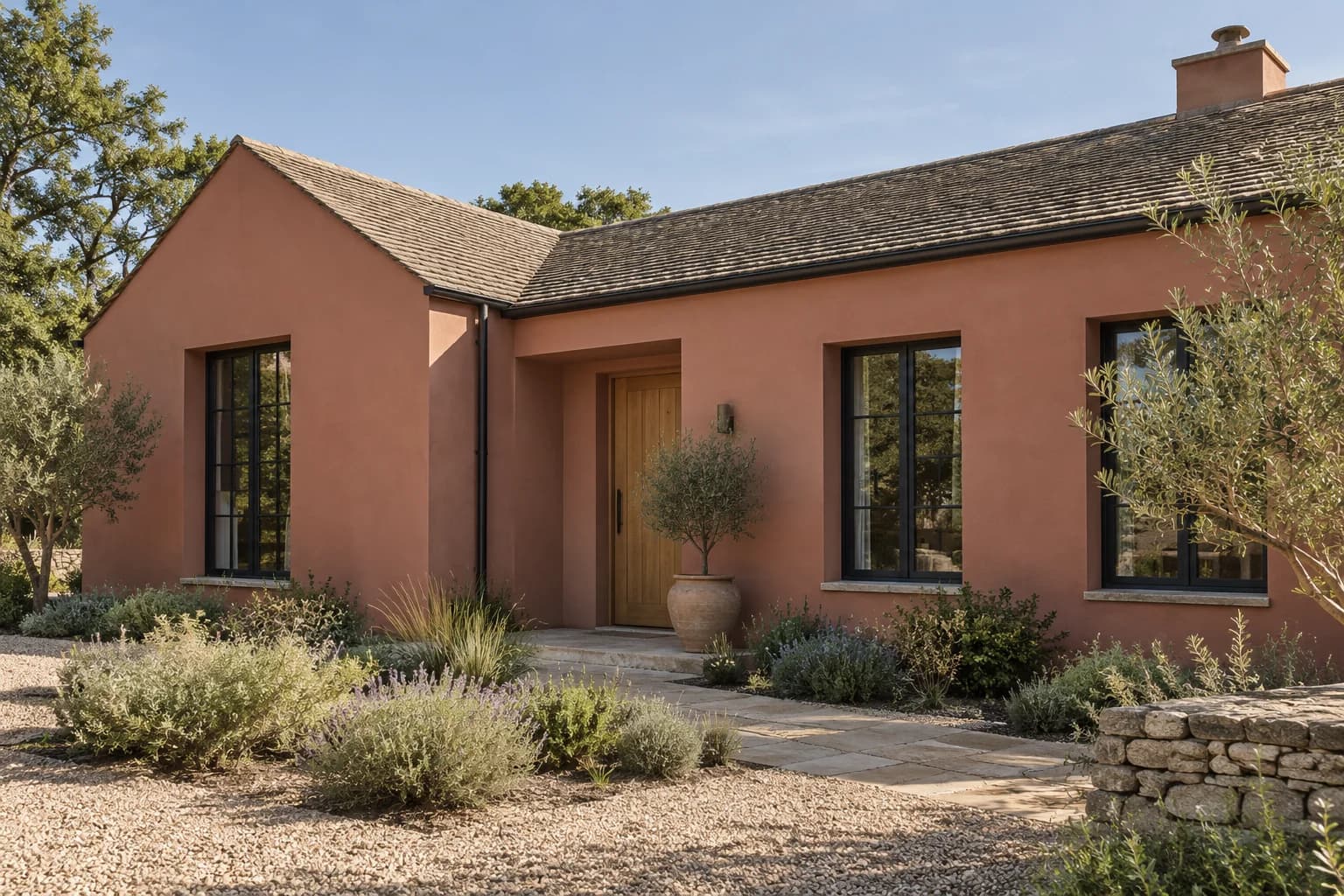 Stucco featuring Red Earth paint
