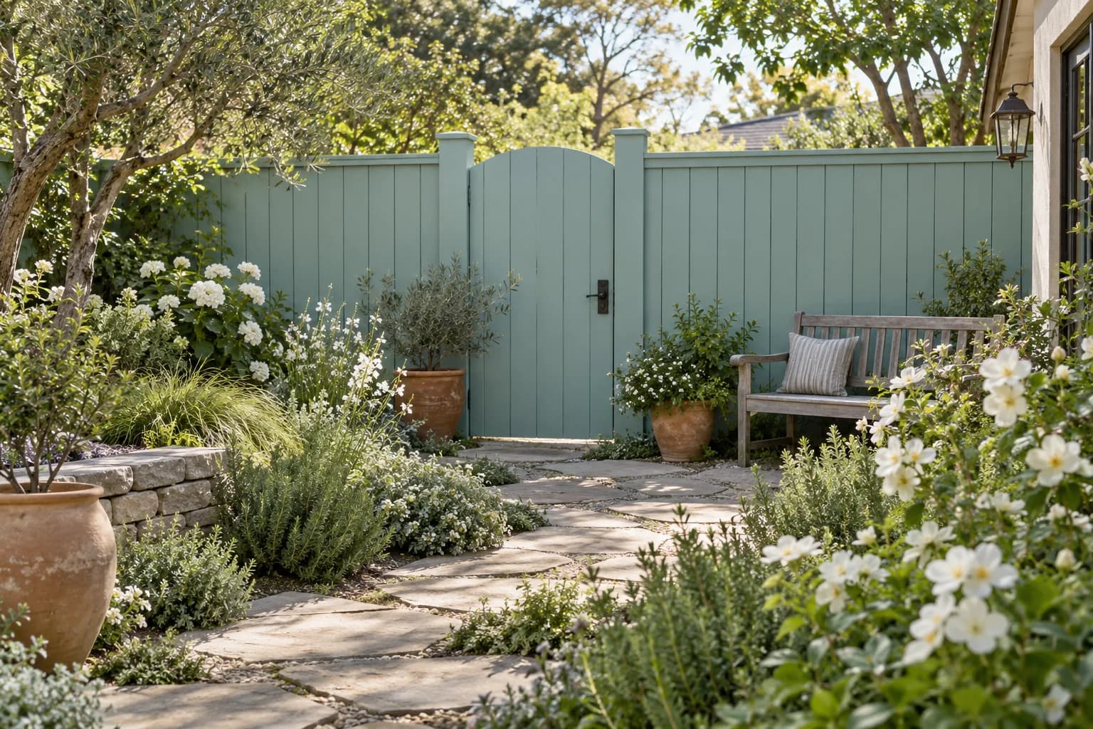 Fences & garden structures featuring Renew Blue paint