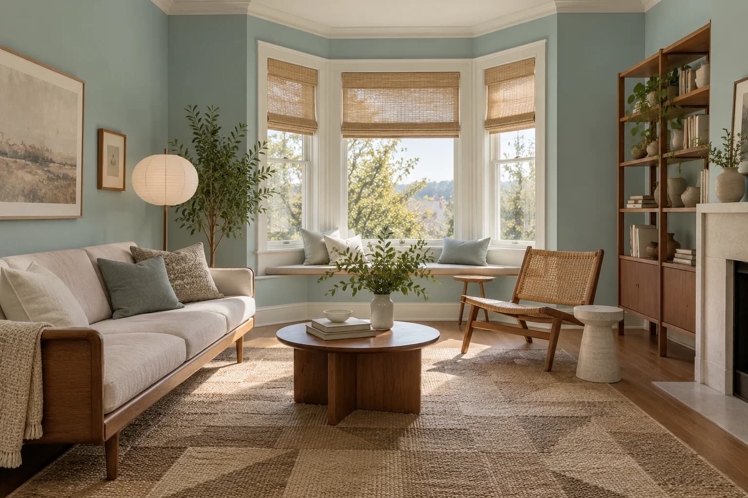 Living room featuring Renew Blue paint