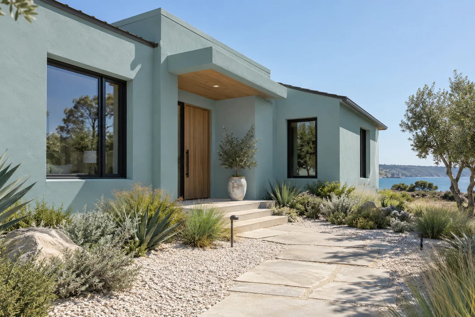 Stucco featuring Renew Blue paint