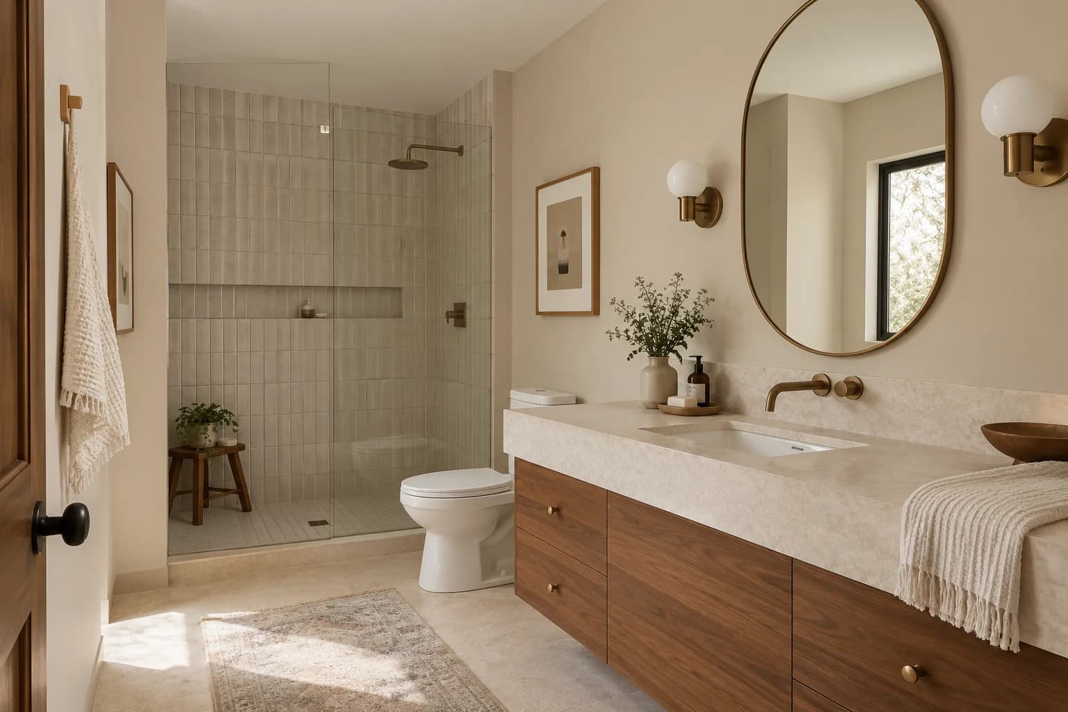 Bathroom featuring Accessible Beige paint