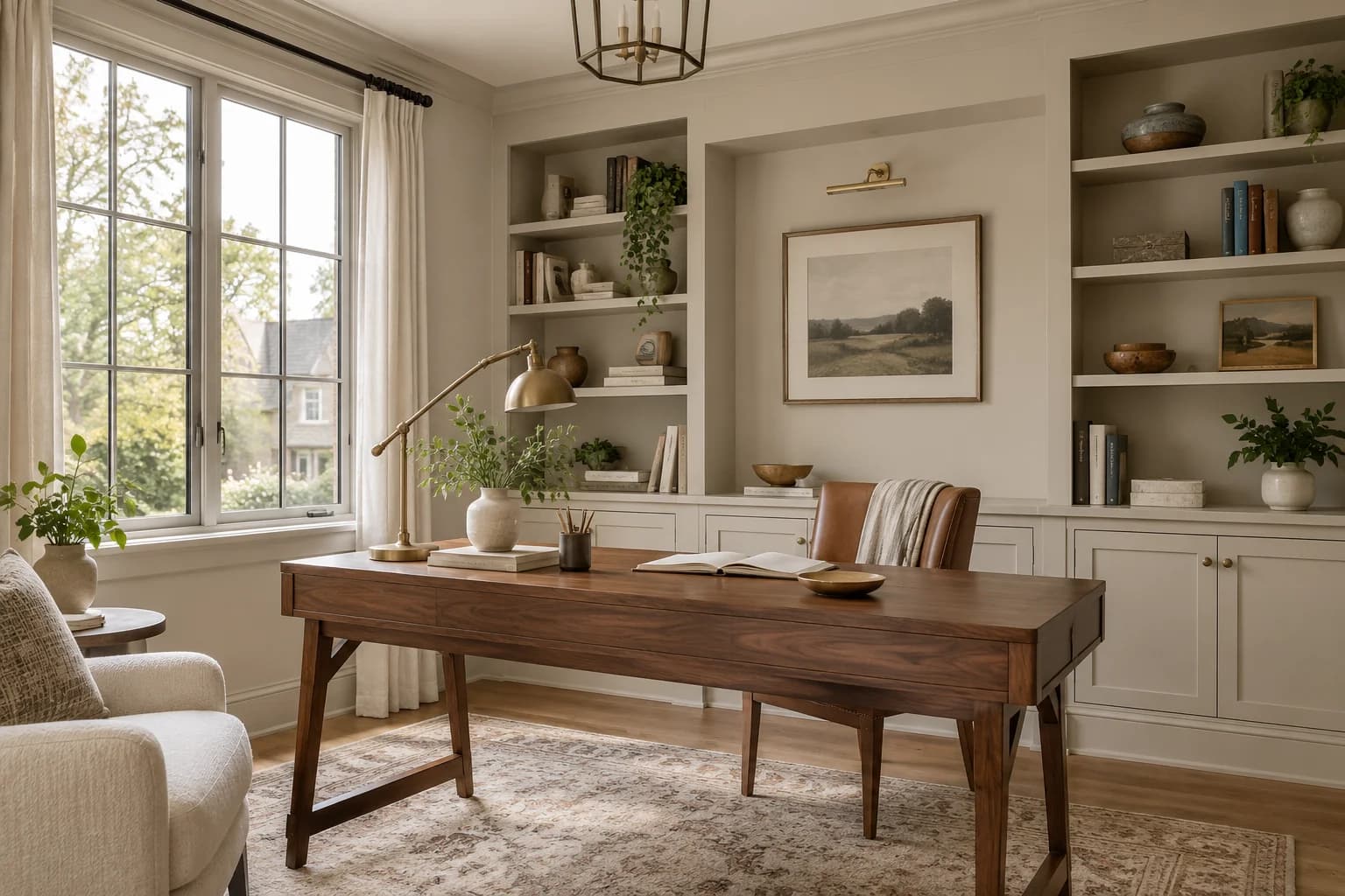 Home office featuring Accessible Beige paint