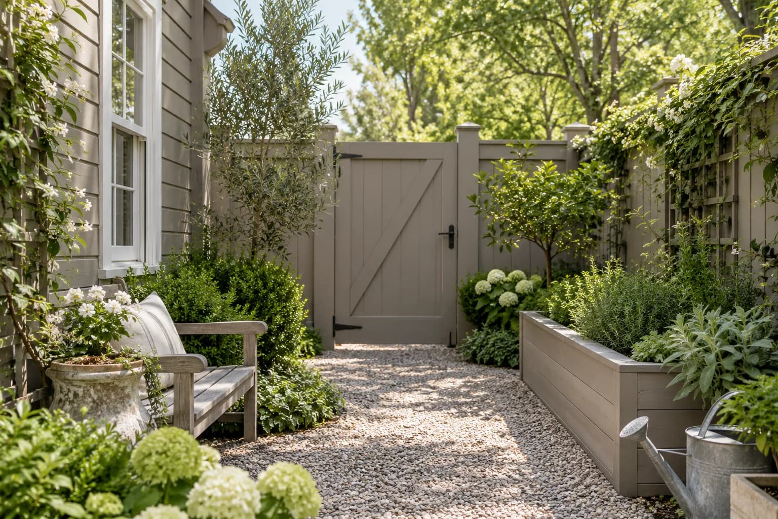 Fences & garden structures featuring Dovetail paint
