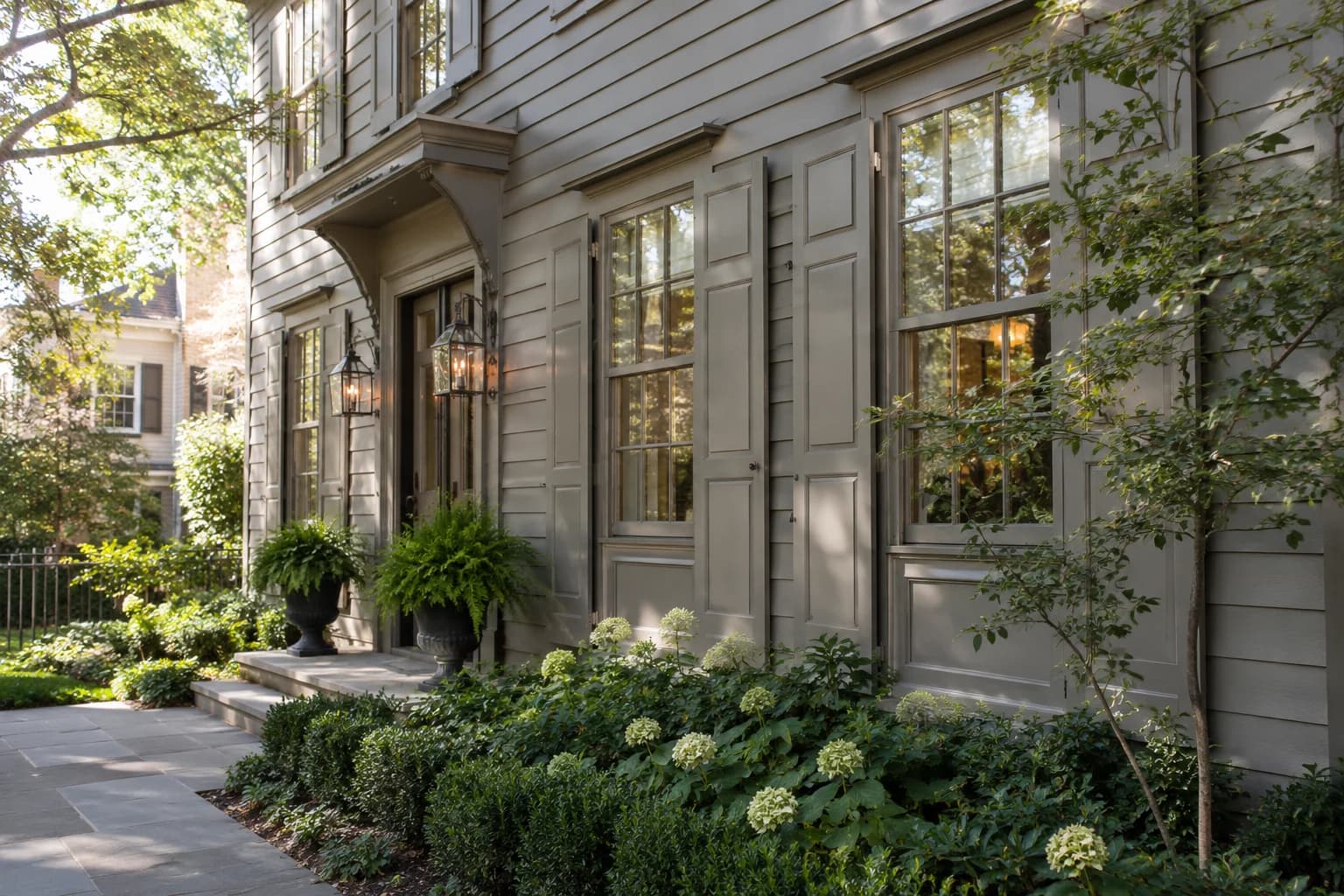 Shutters & trim featuring Dovetail paint