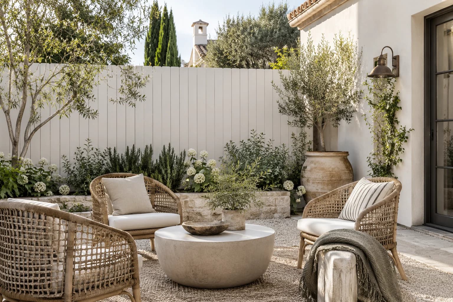Fences & garden structures featuring Eider White paint