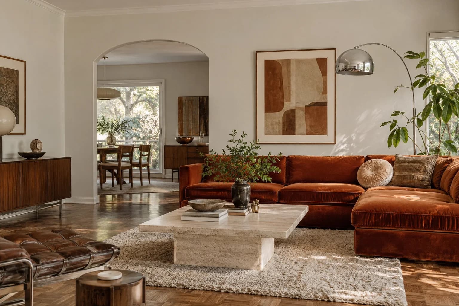 Living room featuring Eider White paint