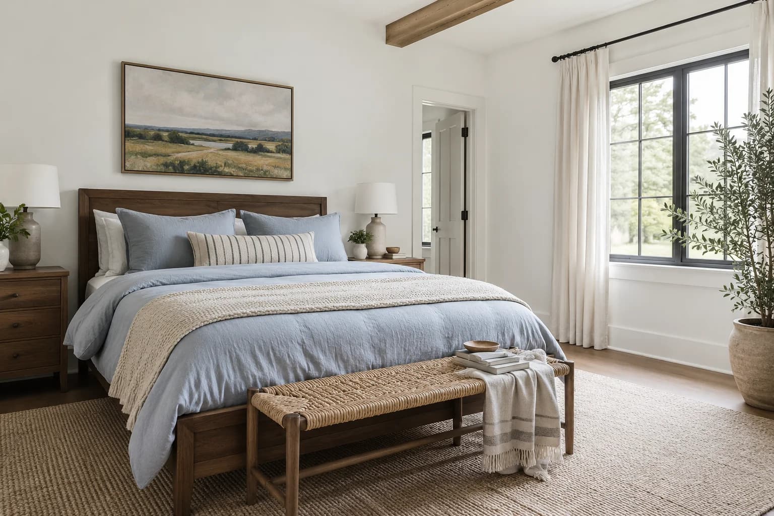 Bedroom featuring Extra White paint