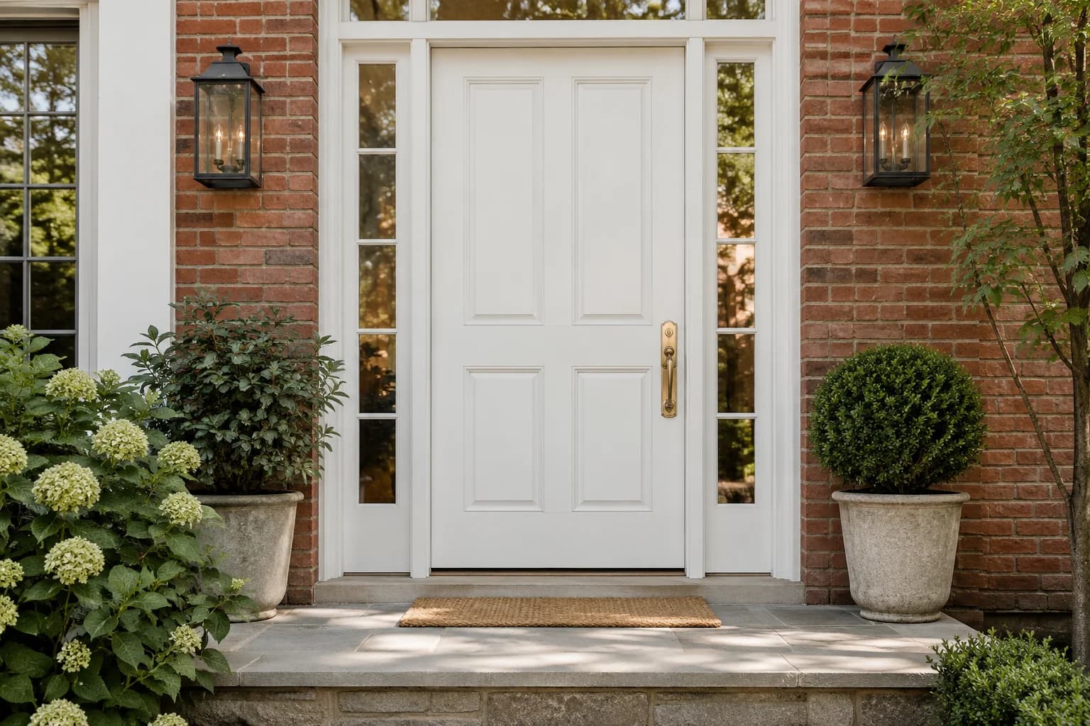 Front door featuring Extra White paint