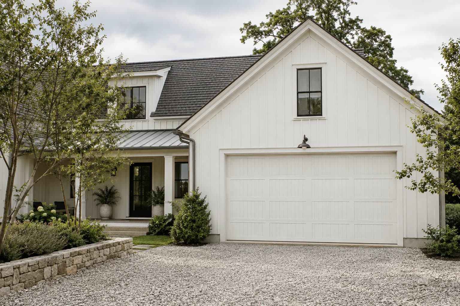Garage door featuring Extra White paint