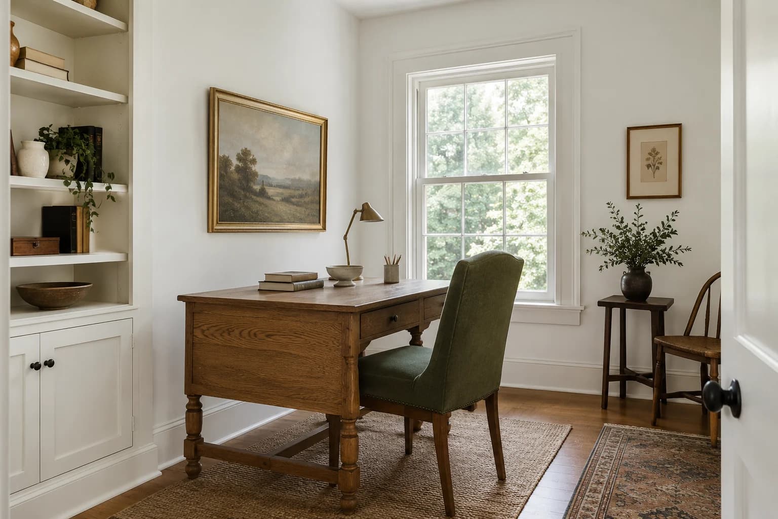 Home office featuring Extra White paint