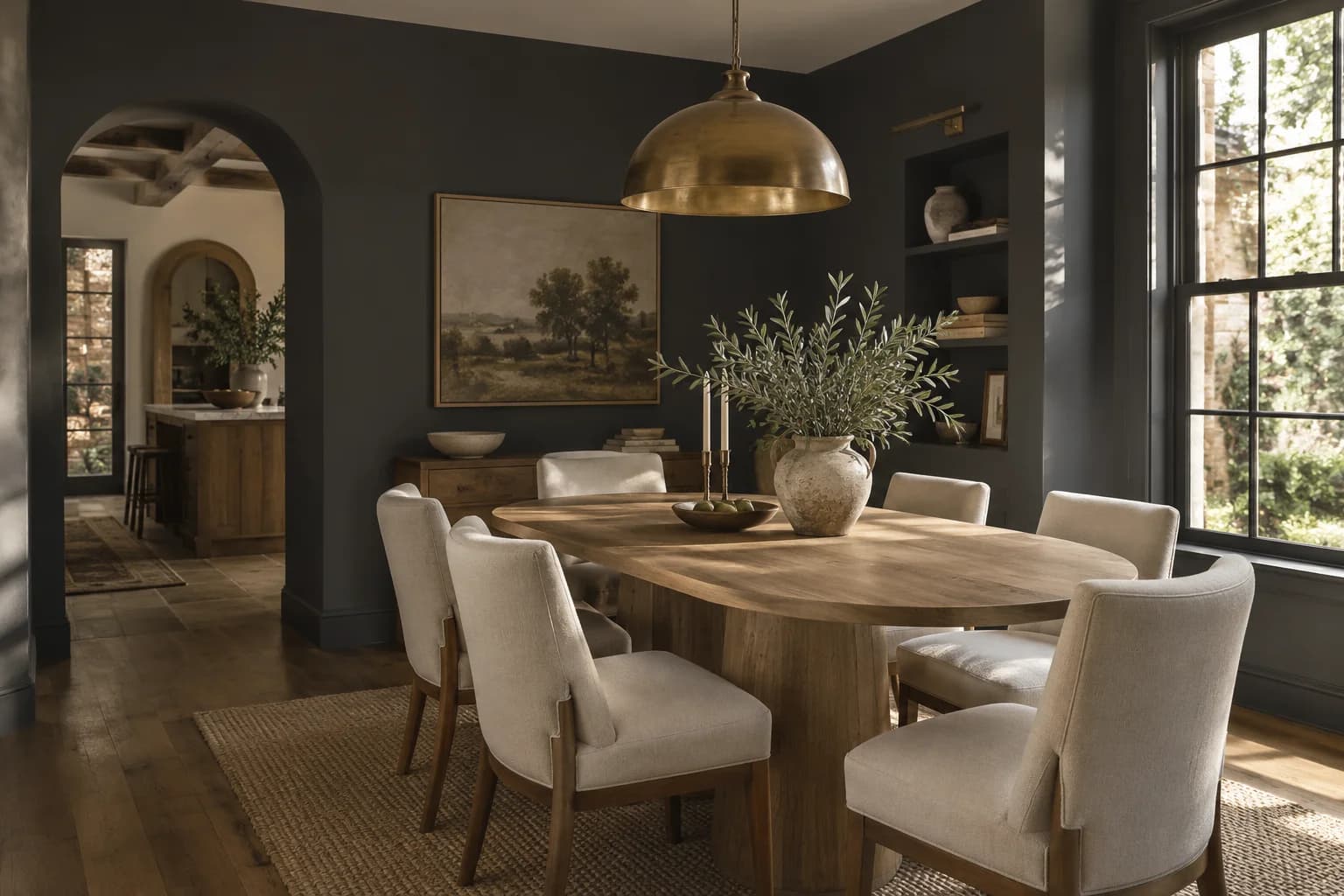Dining room featuring Iron Ore paint