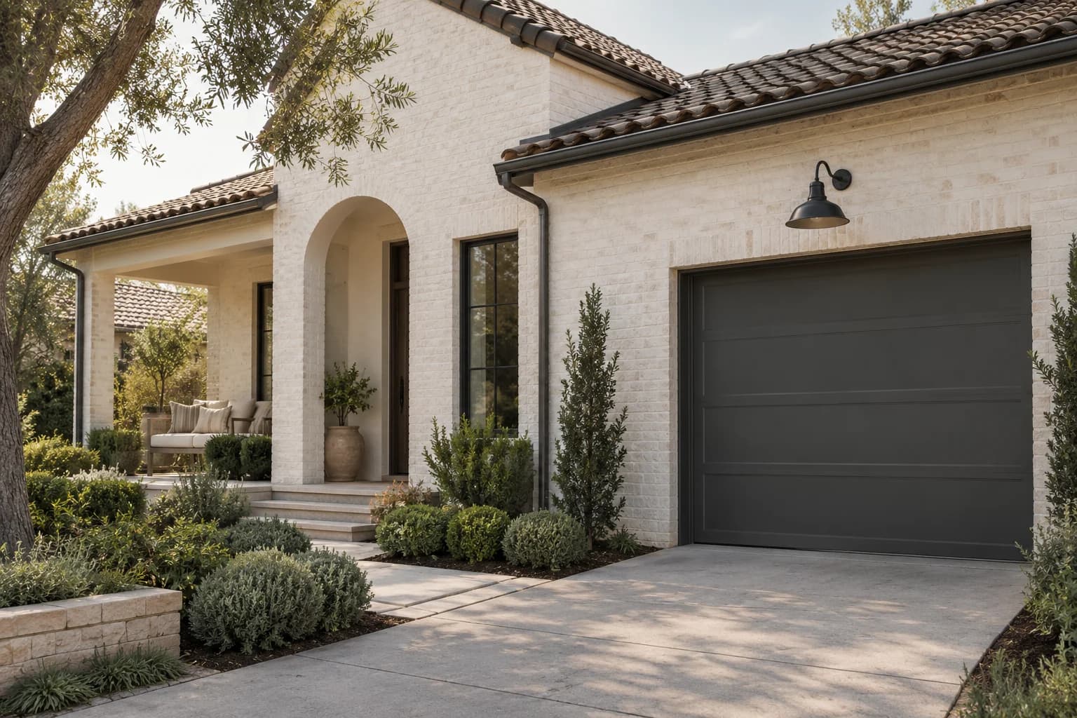 Garage door featuring Iron Ore paint
