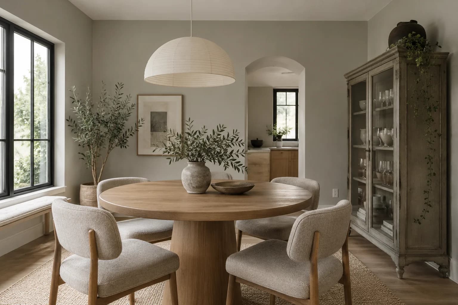 Dining room featuring Mindful Gray paint