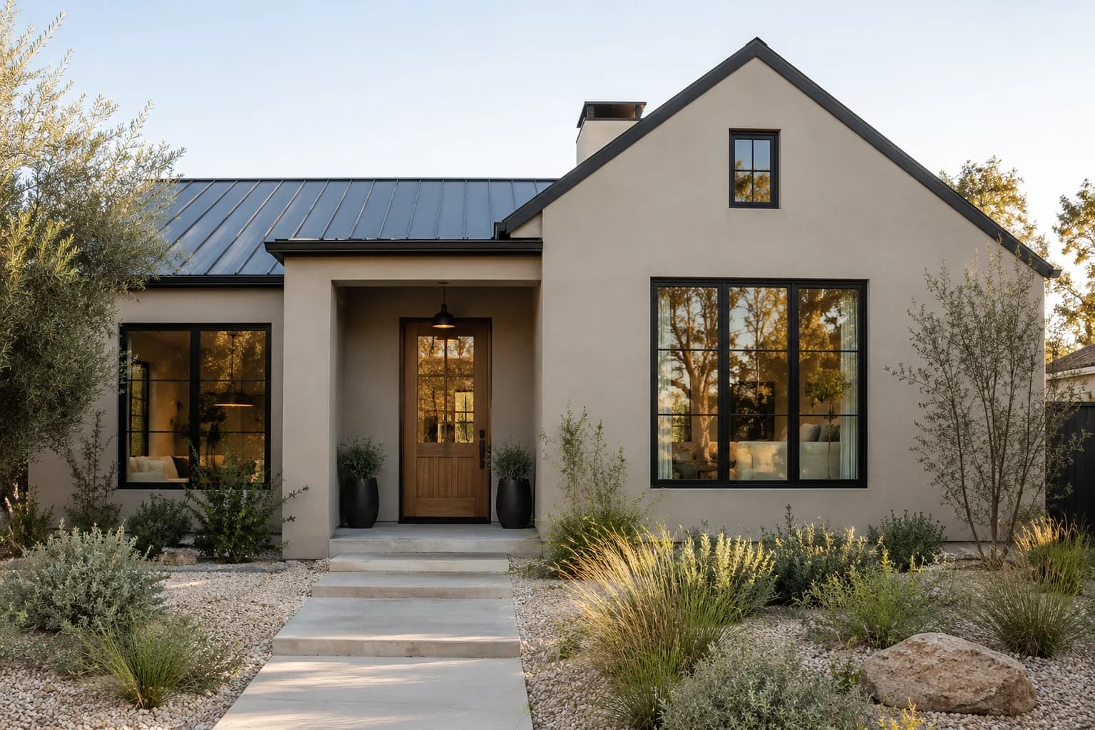 Stucco featuring Mindful Gray paint
