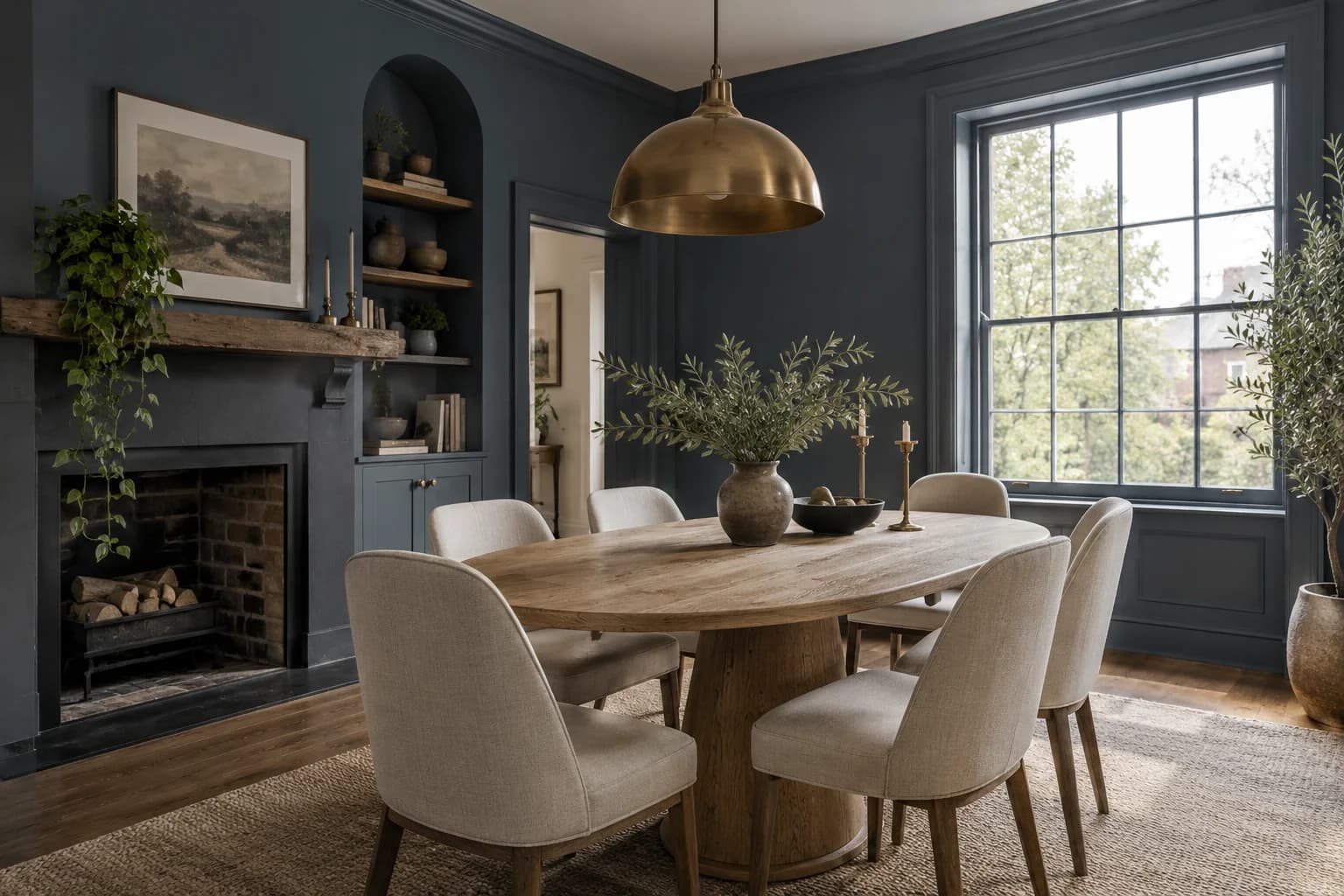 Dining room featuring Naval paint