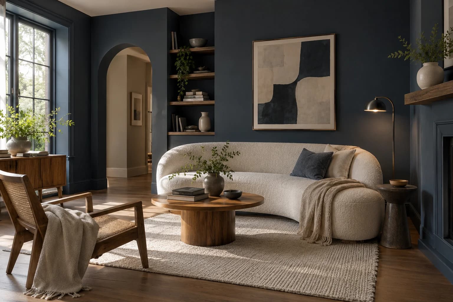 Living room featuring Naval paint