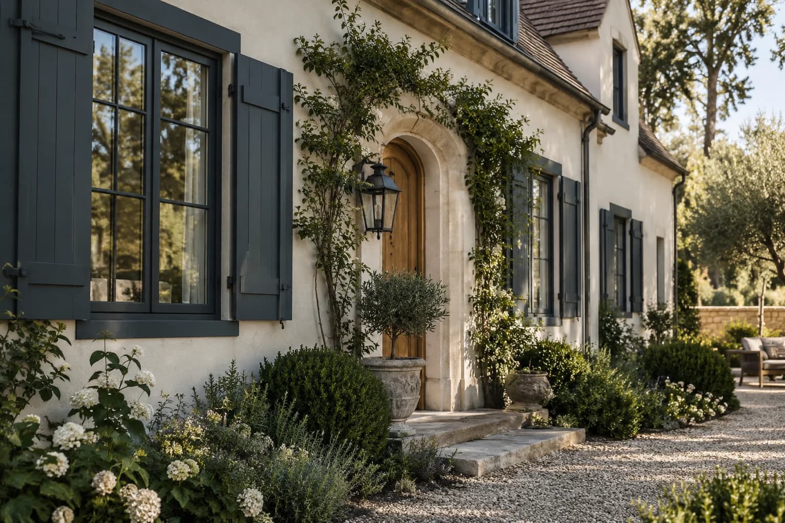 Shutters & trim featuring Naval paint
